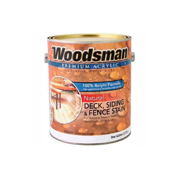 General Paint Woodsman 100% Acrylic Natural Deck, Siding & Fence Wood Stain, Cedartone, Gallon - 149320 149320 - main